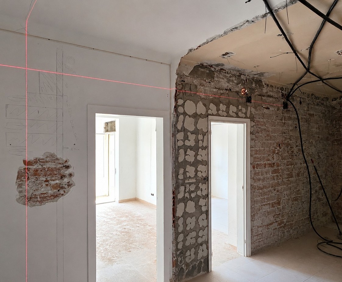 Reforma Interior de Vivienda en Barcelona, con Redistribución y Afectación Estructural