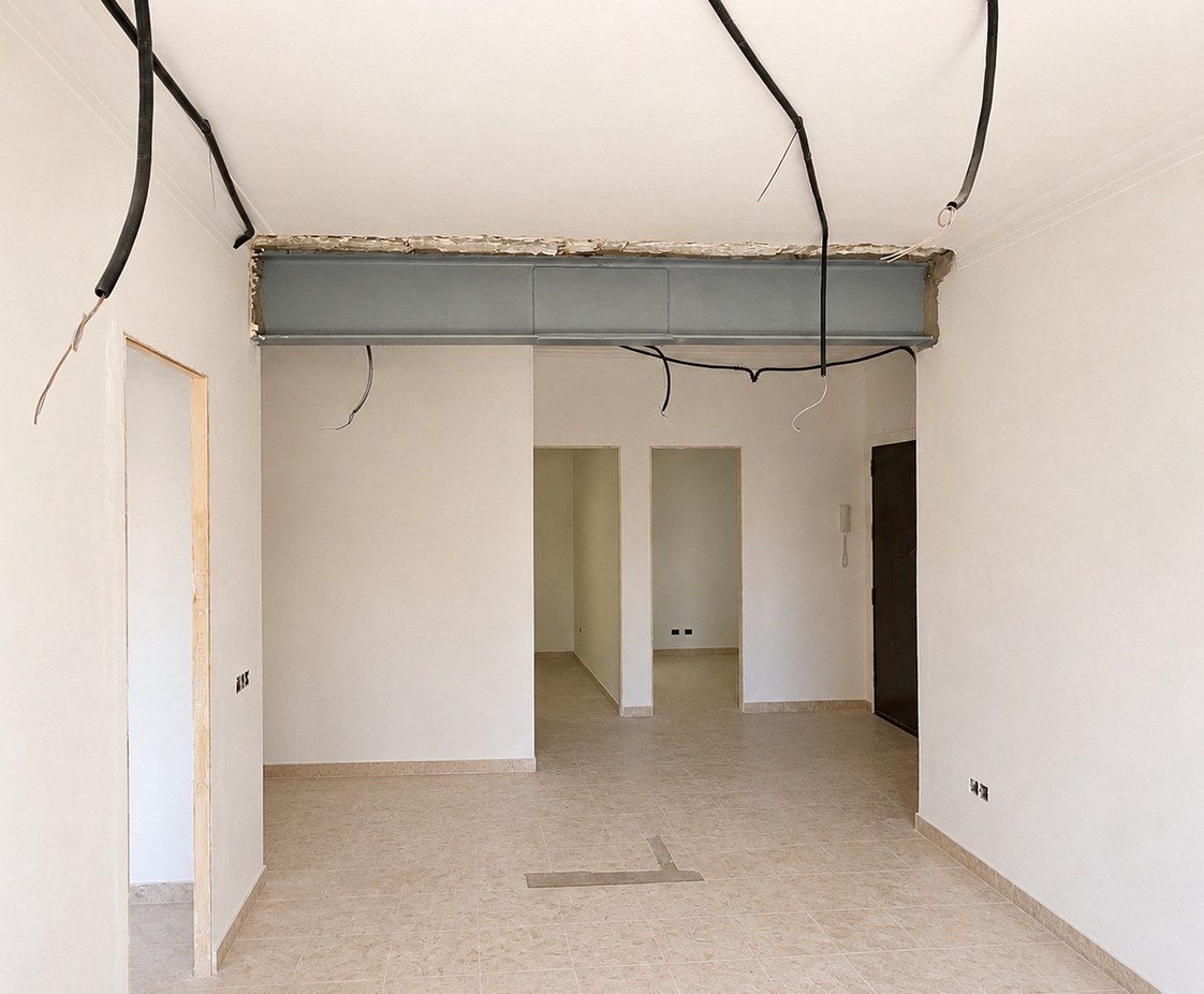 Reforma Interior de Vivienda en Barcelona, con Redistribución y Afectación Estructural